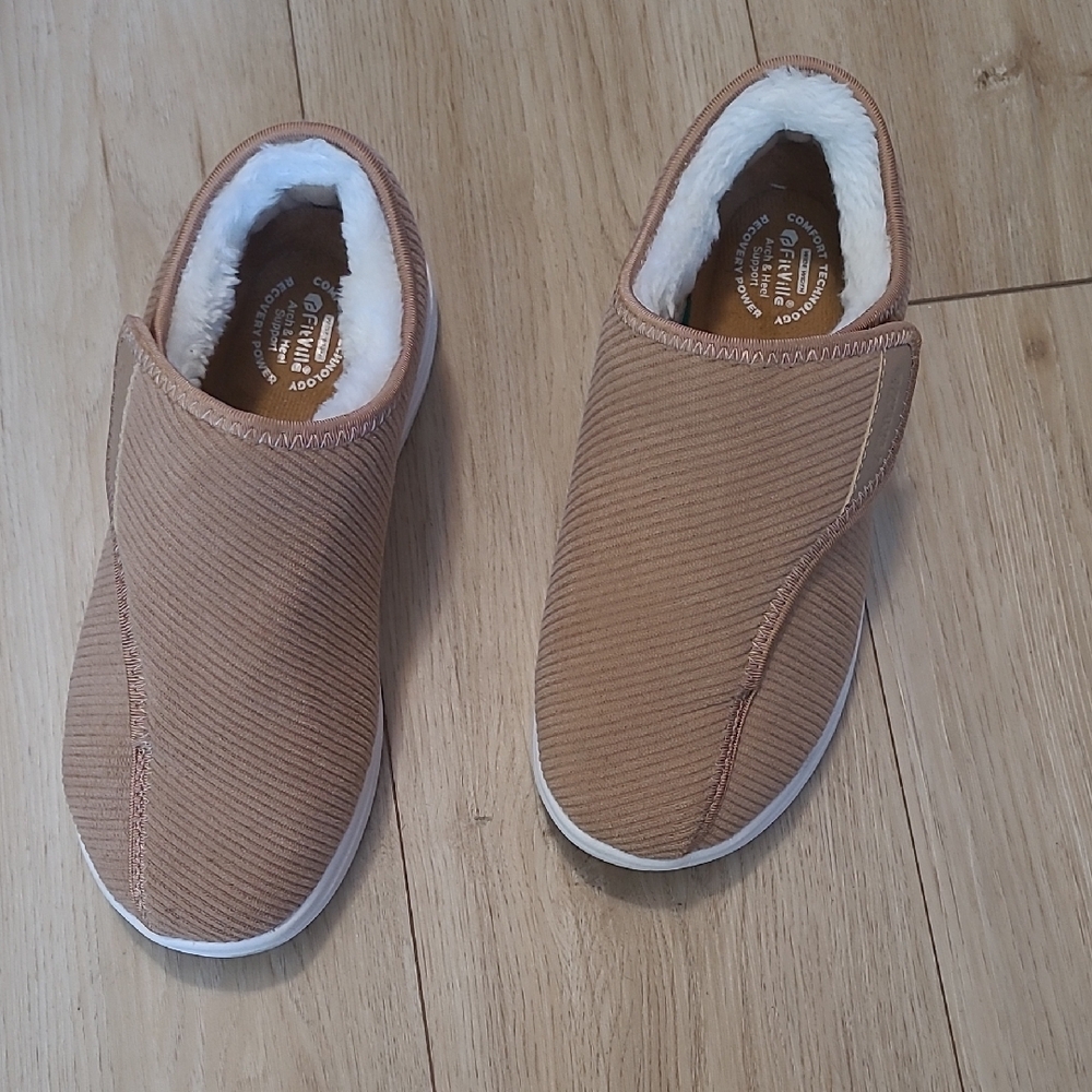 FitVille Womans Diabetiv Shoes House Slippers For Women Size 8.5 W